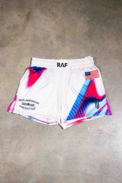 RAF05 Fight Shorts (5” Inseam) - White
