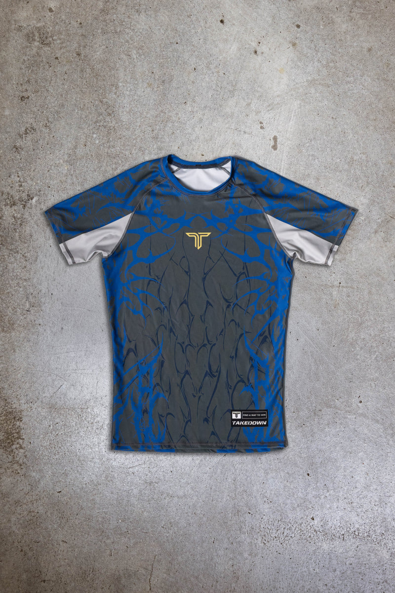 Youth Symbiotek Short-Sleeve Rashguard - Blue