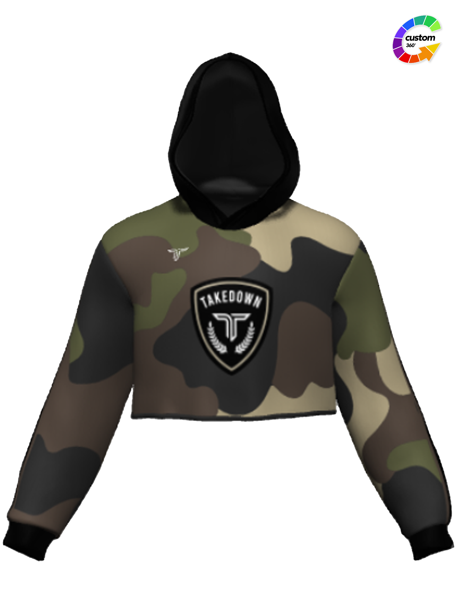TD-CRPHD-007 360° Custom Cropped Hoodie
