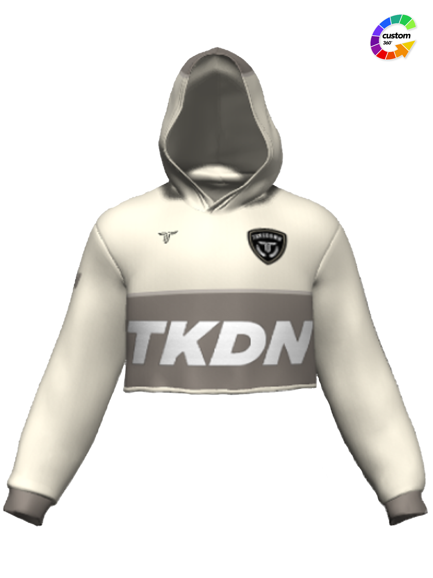 TD-CRPHD-009 360° Custom Cropped Hoodie
