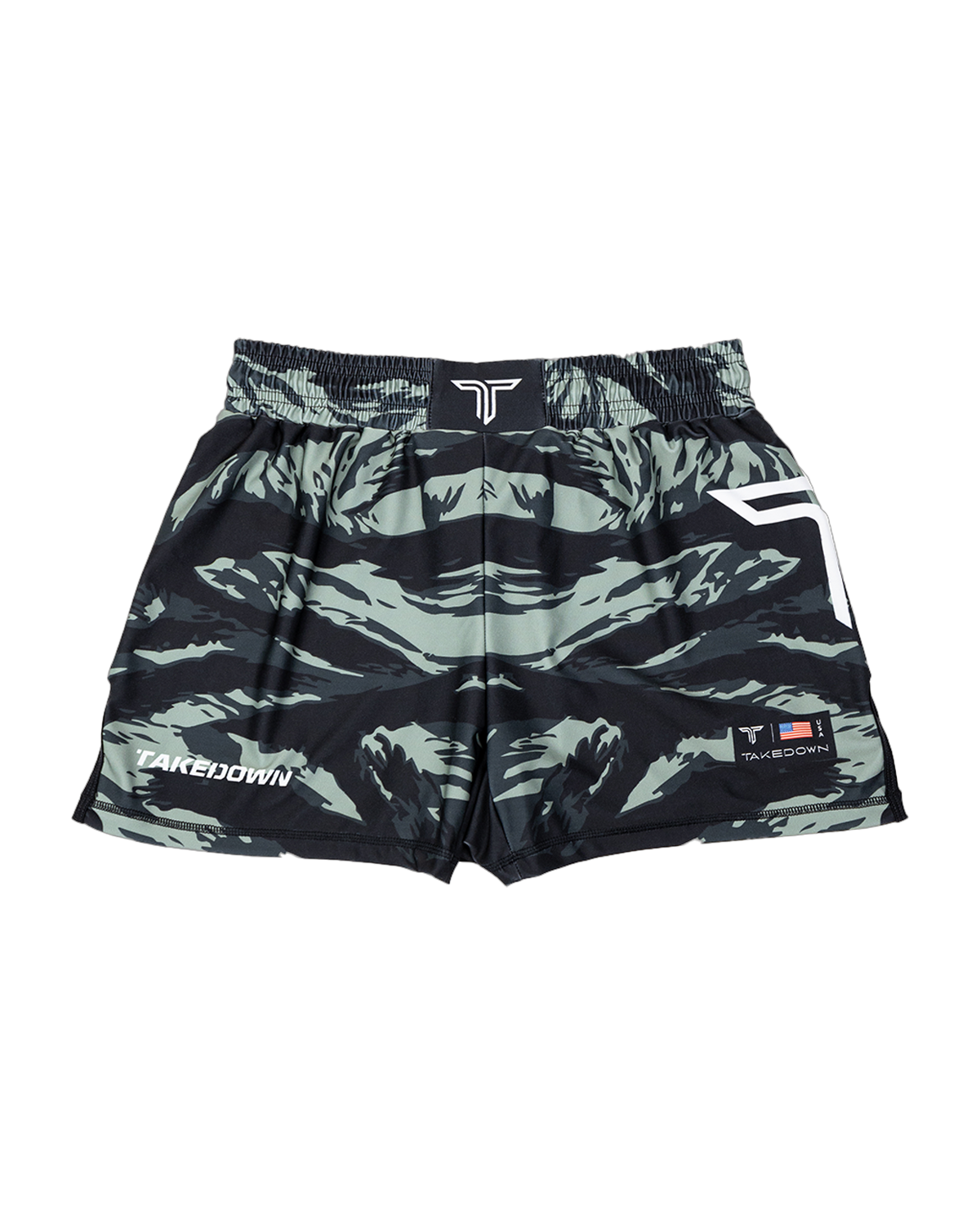 Charcoal Jungle Camo Women's Fight Shorts (3