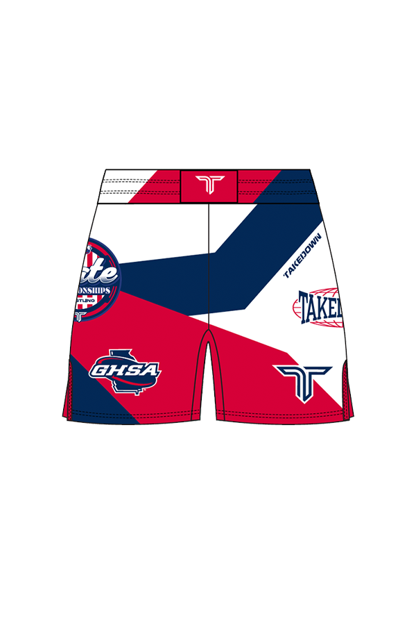 2026 GHSA State Fight Shorts - Red (5” Inseam)