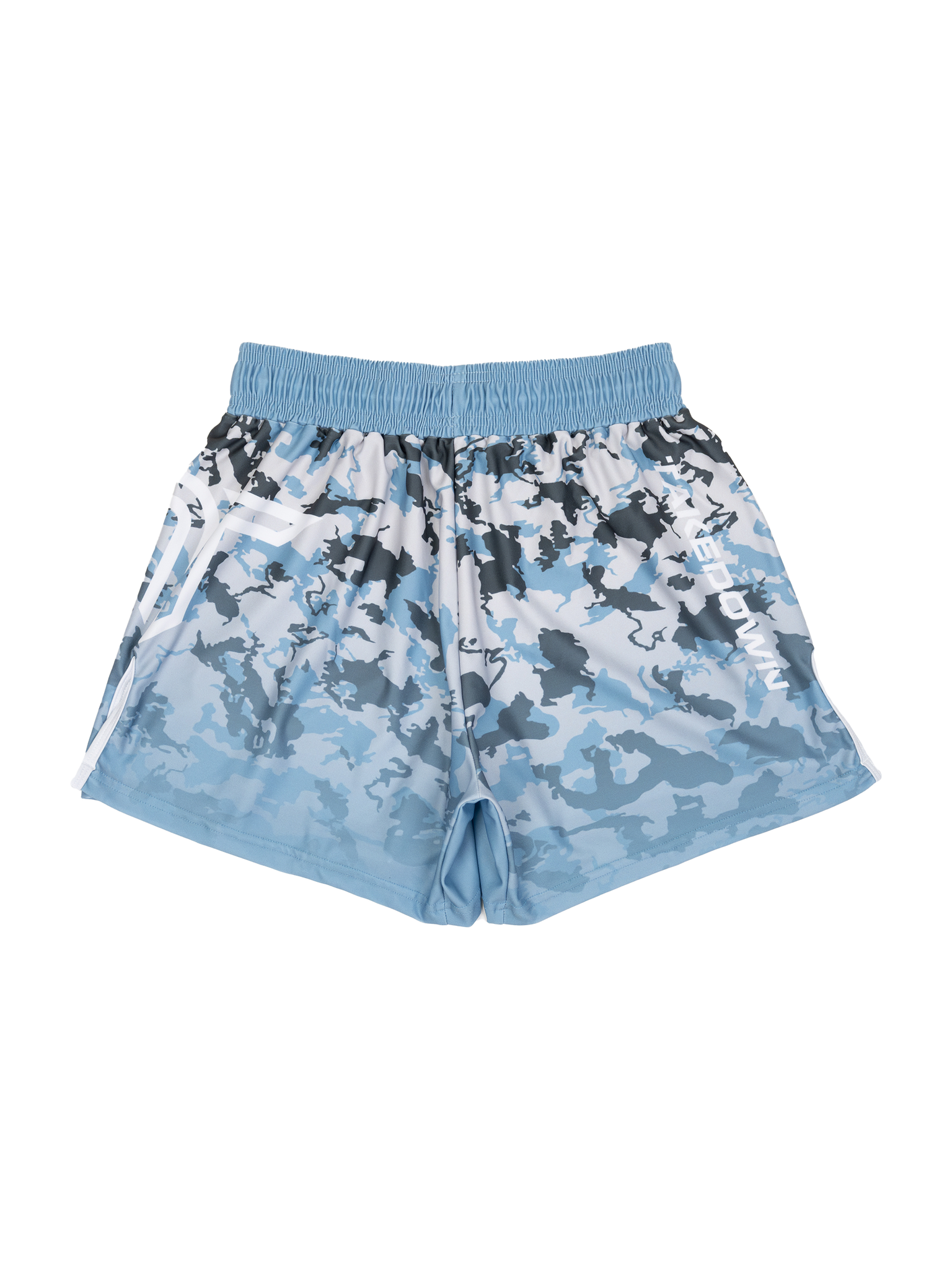 Particle Camo Women's Fight Shorts - Ice Blue (3" & 5"  Inseam)