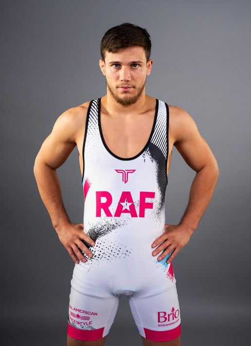 RAF13 Wrestling Men's Singlet - White