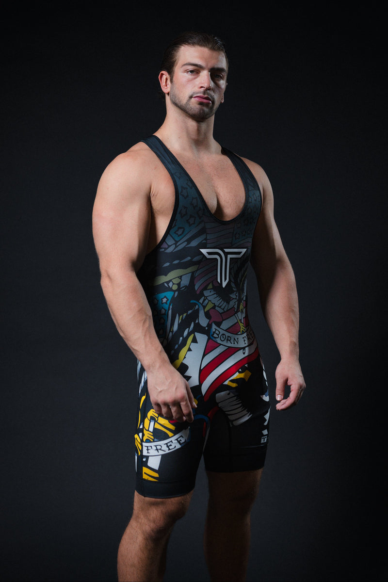 Star Spangled Wrestling Singlet