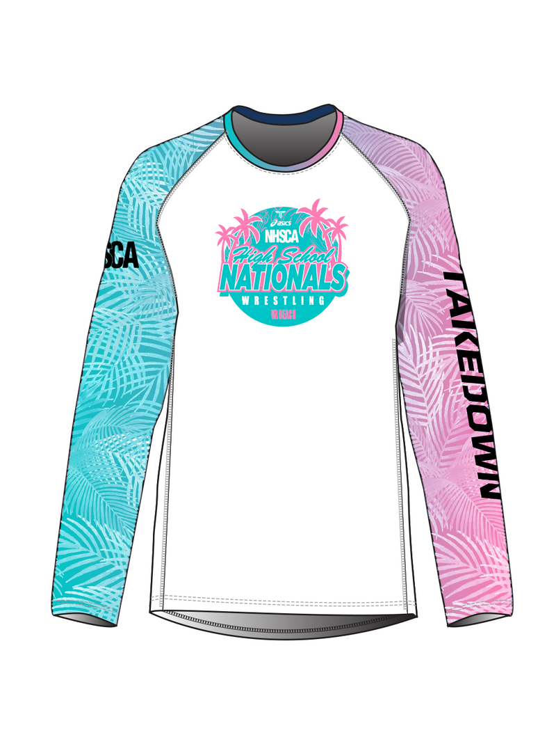 2026 NHSCA Nationals Long Sleeve Raglan - Pink/Blue *PREORDER*