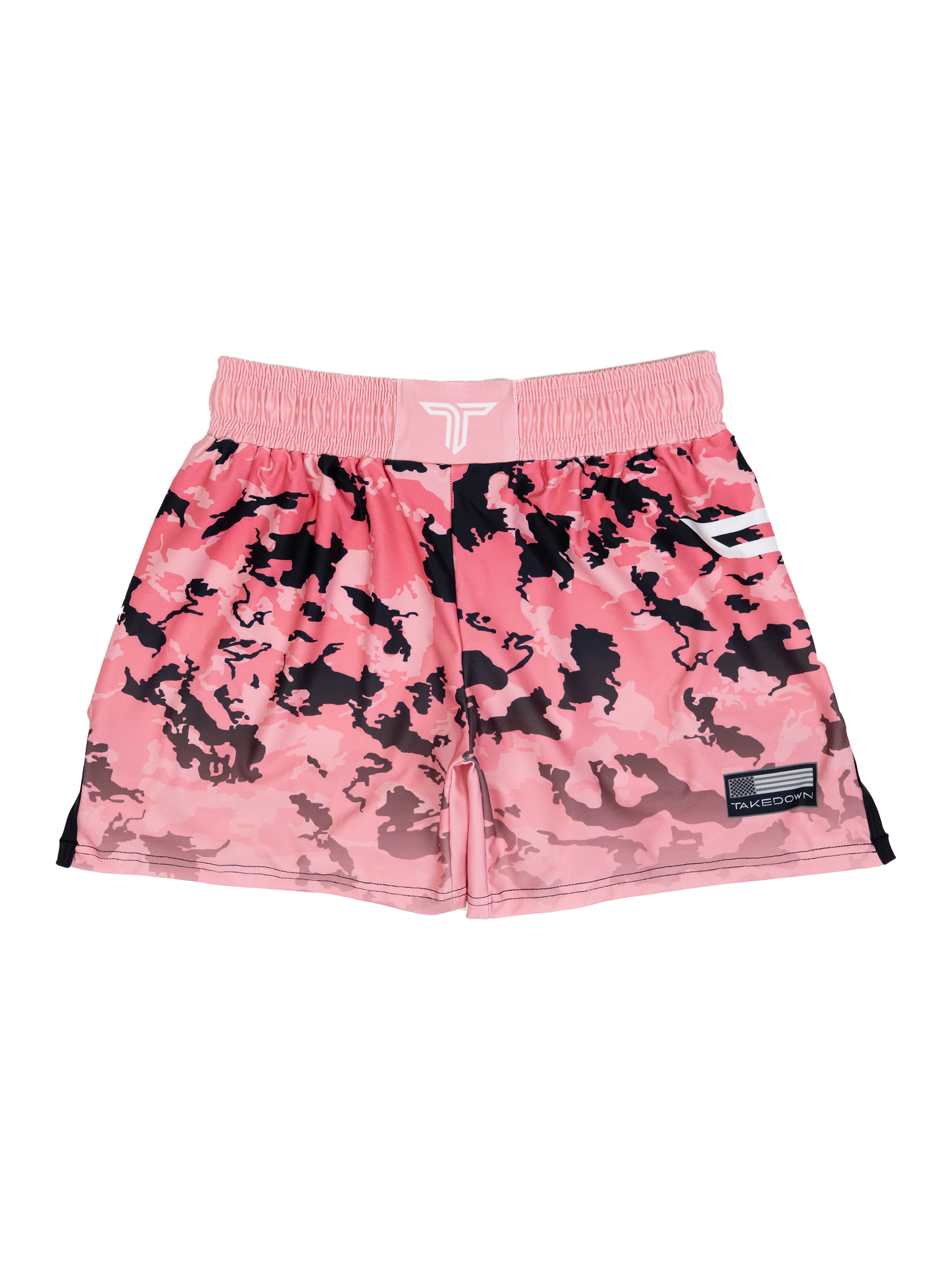 Particle Camo Women's Fight Shorts - Malibu Pink (3