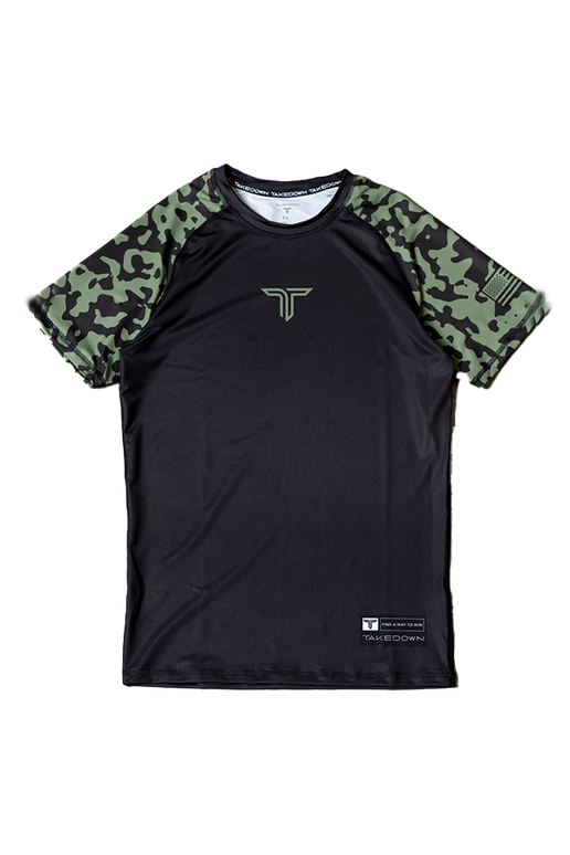 Youth The Patriot Series V2 Short-Sleeve Rashguard - Marsh Green
