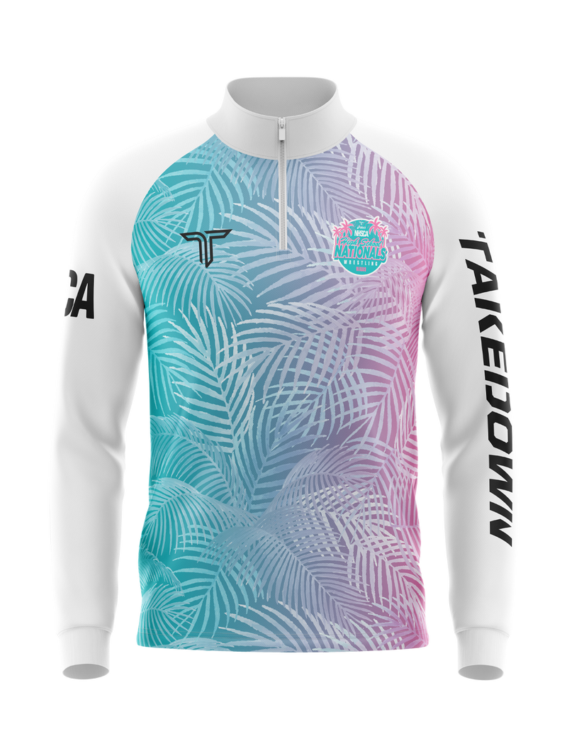 Youth 2026 NHSCA Nationals Quarter Zip - Pink/Blue *PREORDER*