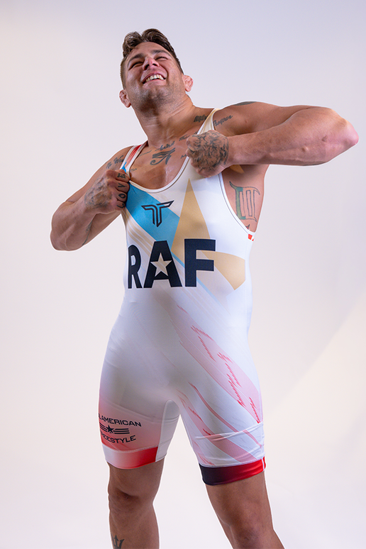 RAF02 Wrestling Men's Singlet - White