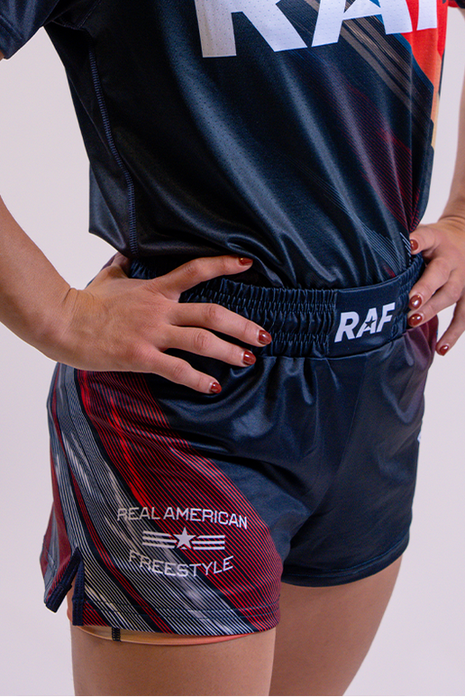 RAF02 Women's Fight Shorts (3” Inseam) - Blue