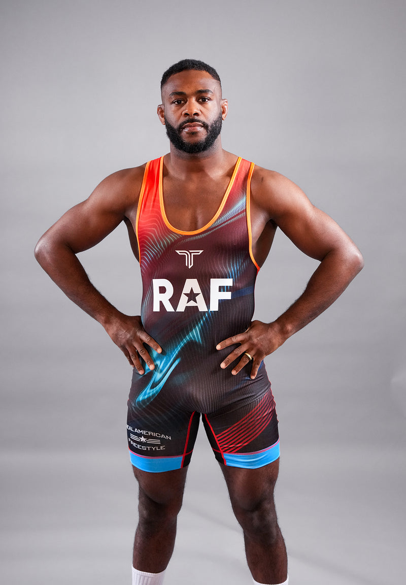 RAF06 Wrestling Men's Singlet - Blue