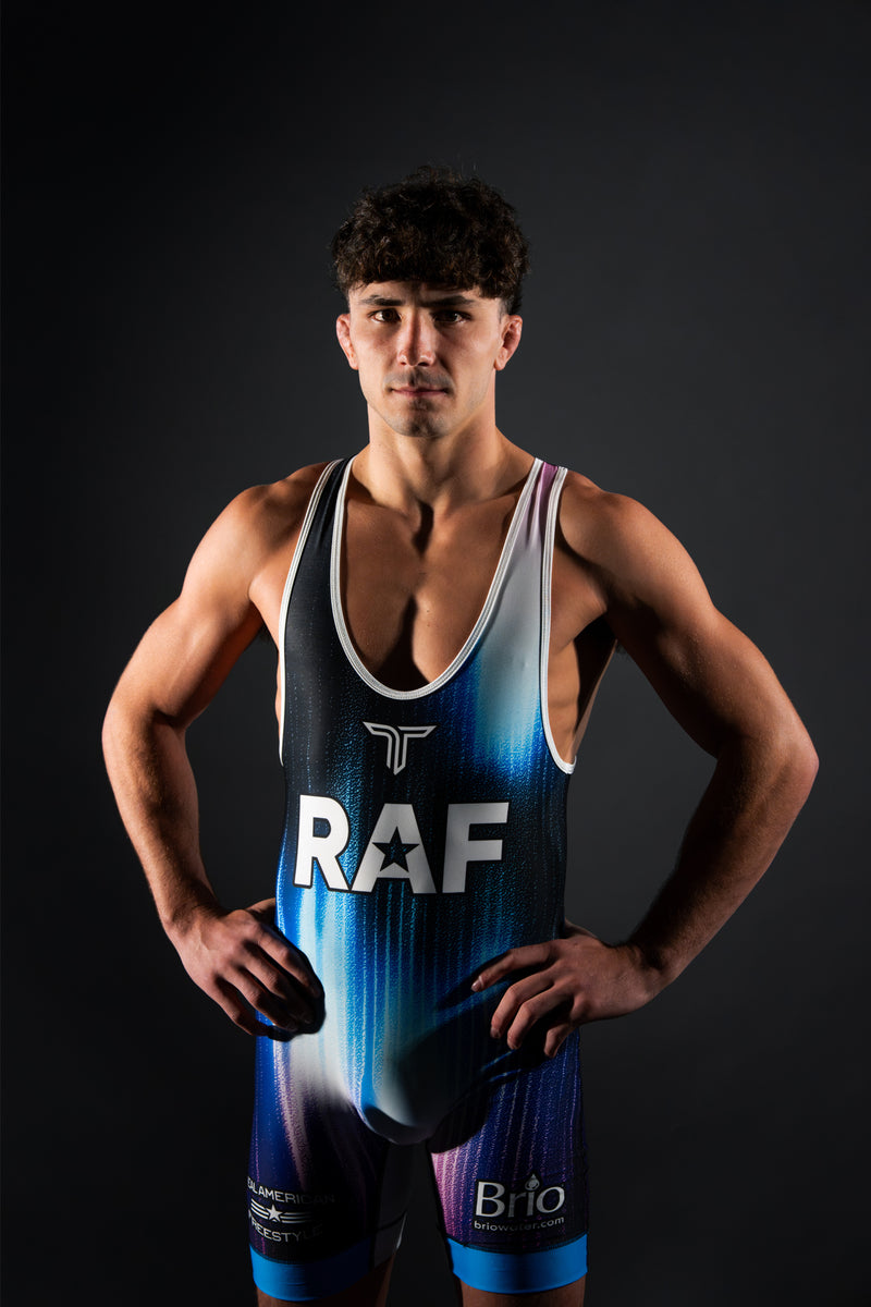 RAF14 Las Vegas Aura Wrestling Men's Singlet - Blue