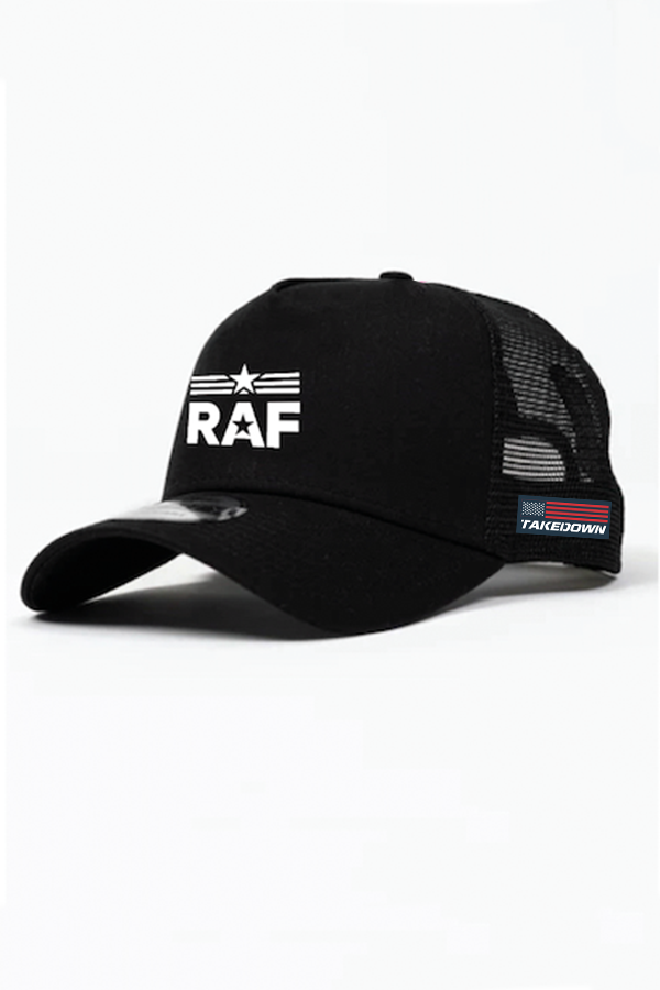 RAF Logo New Era Icon Trucker - Black/Black