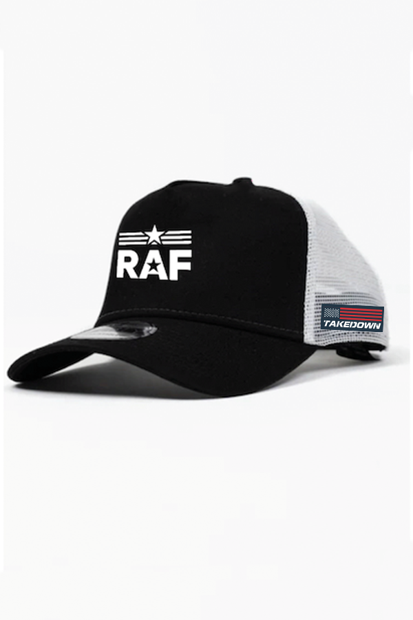 RAF Logo New Era Icon Trucker - Black/White