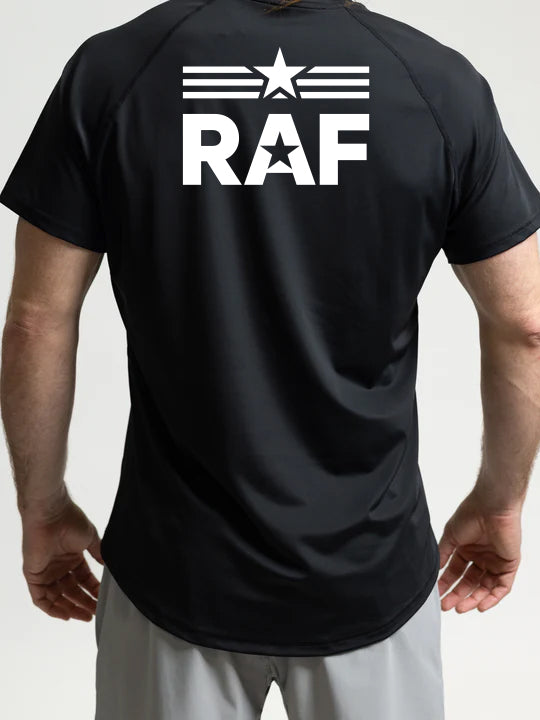 RAF Logo Intensity Performance Top - Black