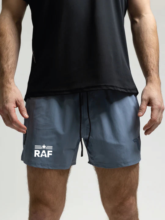 RAF Logo Intensity Training Shorts (5”Inseam) - Slate Blue