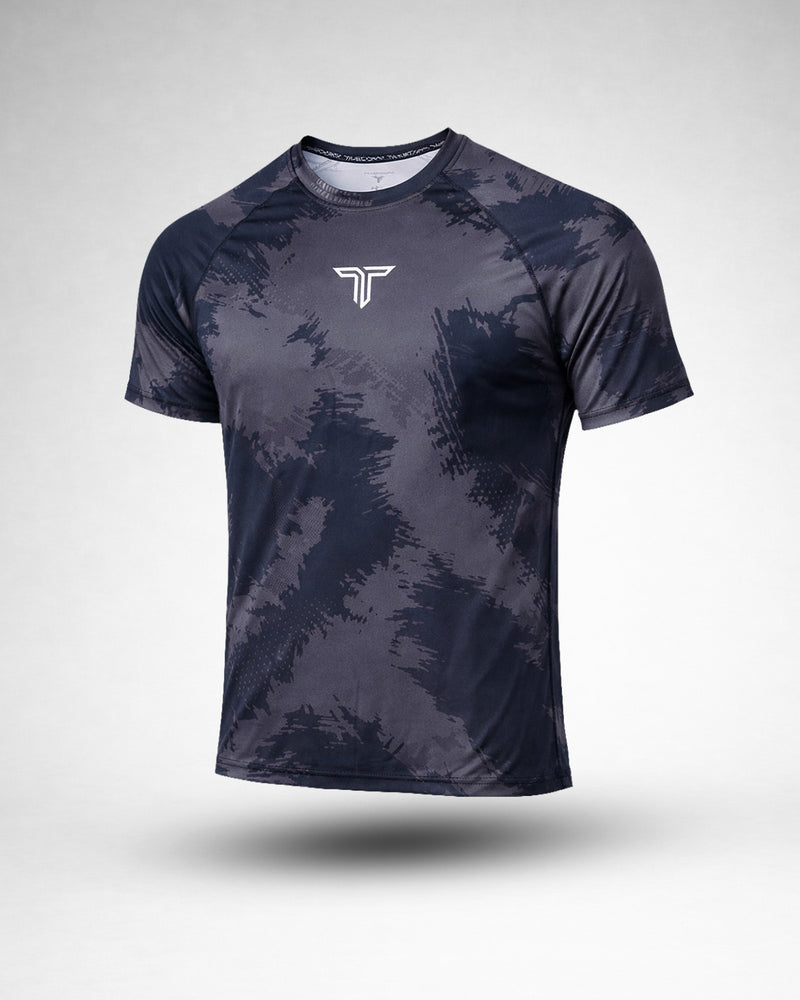 Kaos Camo Short-Sleeve Rashguard - Pirate Black