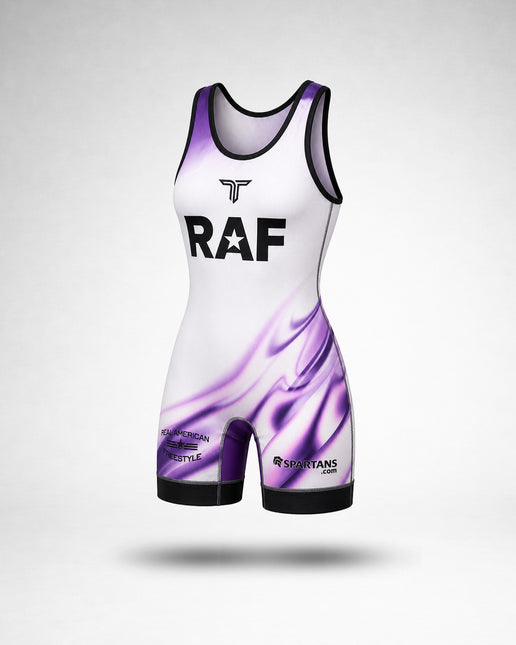 RAF09 Women's Competition Singlet - White Purple