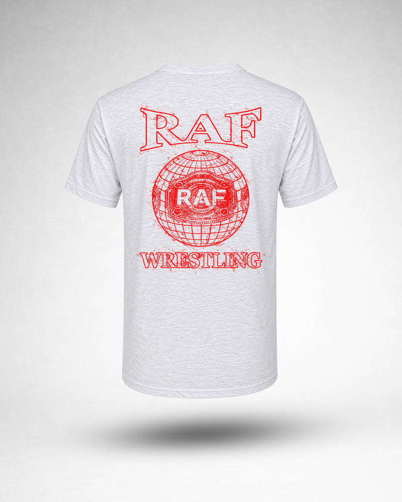 RAF Vintage Wrestling Tee - Heather White
