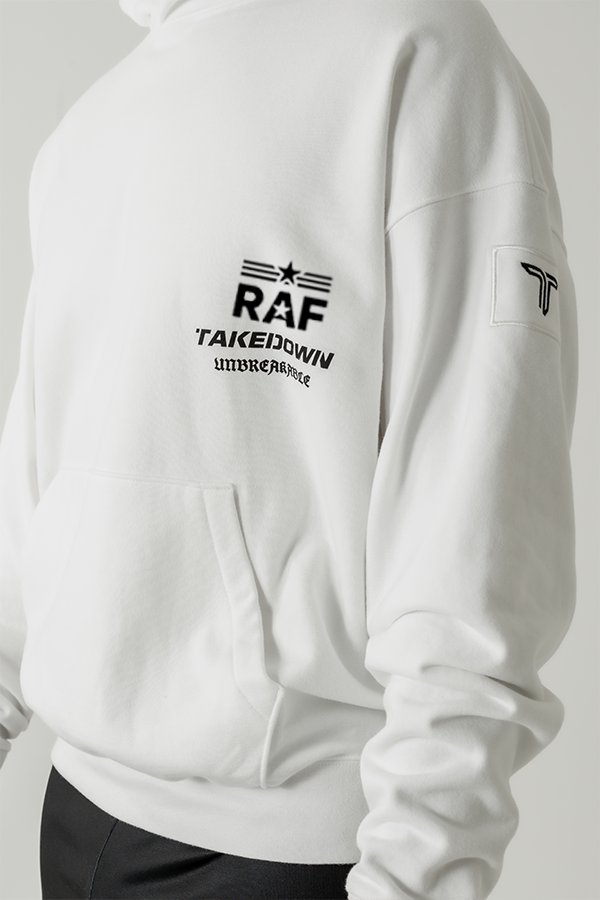 RAF Logo Unbreakable Heavyweight Hoodie - White