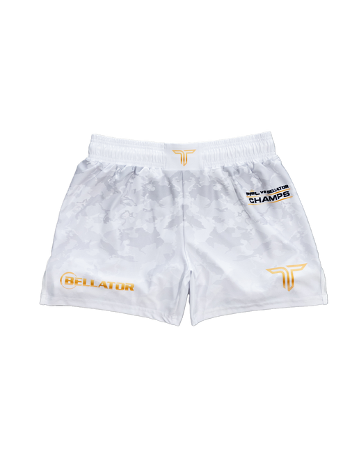 'PFL vs Bellator'  Limited Edition Fight Shorts (5”&7“ Inseam) - Bellator White
