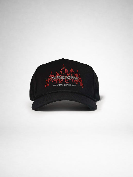Takedown Flames Laser Mesh Back - Black