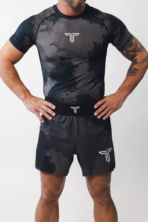 Kaos Camo Short-Sleeve Rashguard - Pirate Black