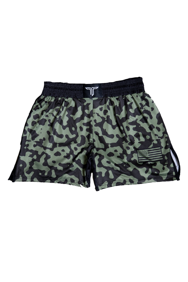 Youth The Patriot Series V2 Fight Shorts - Marsh Green