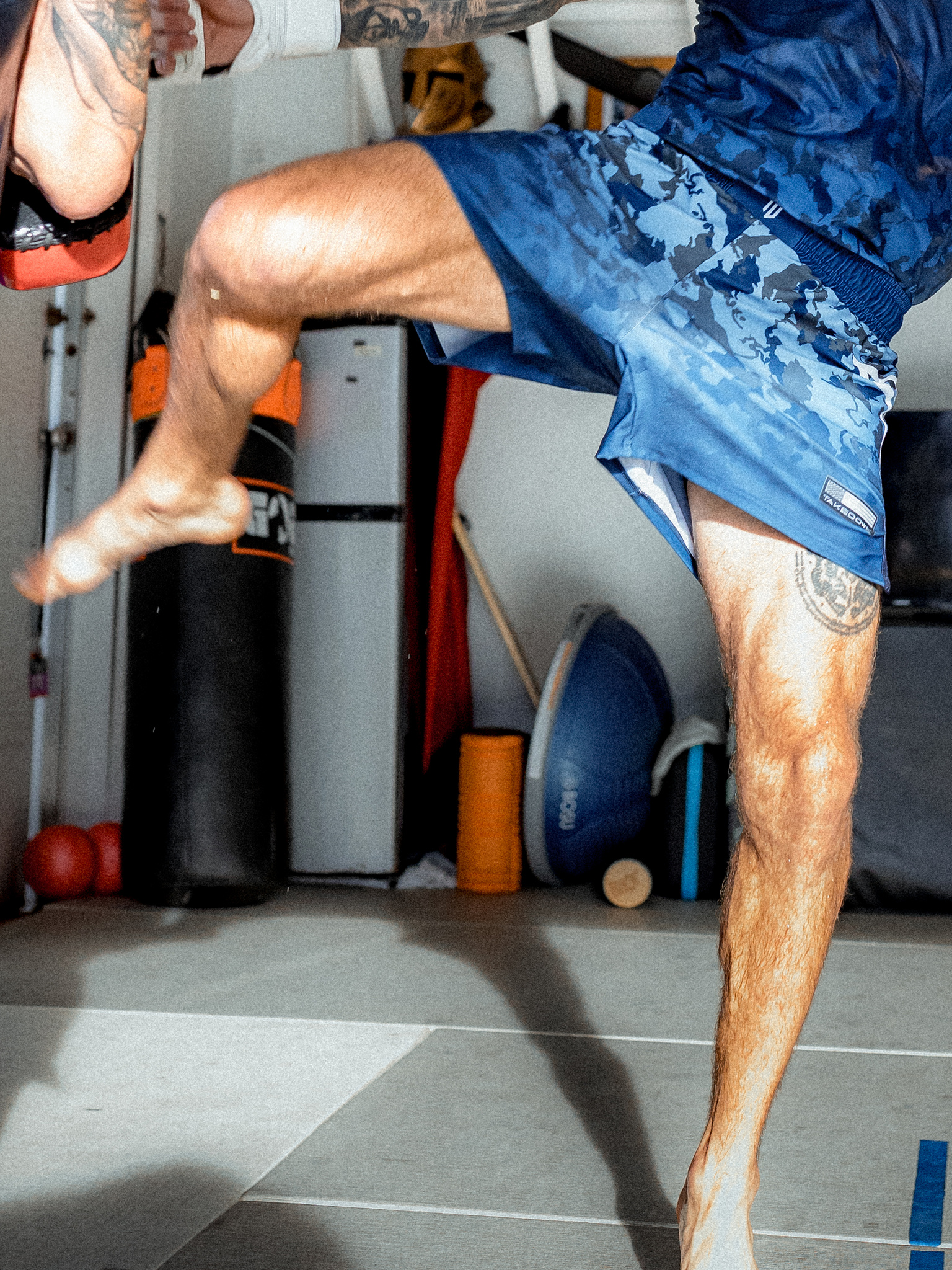 Particle Camo Fight Shorts - Ink (5"&7" Inseam)