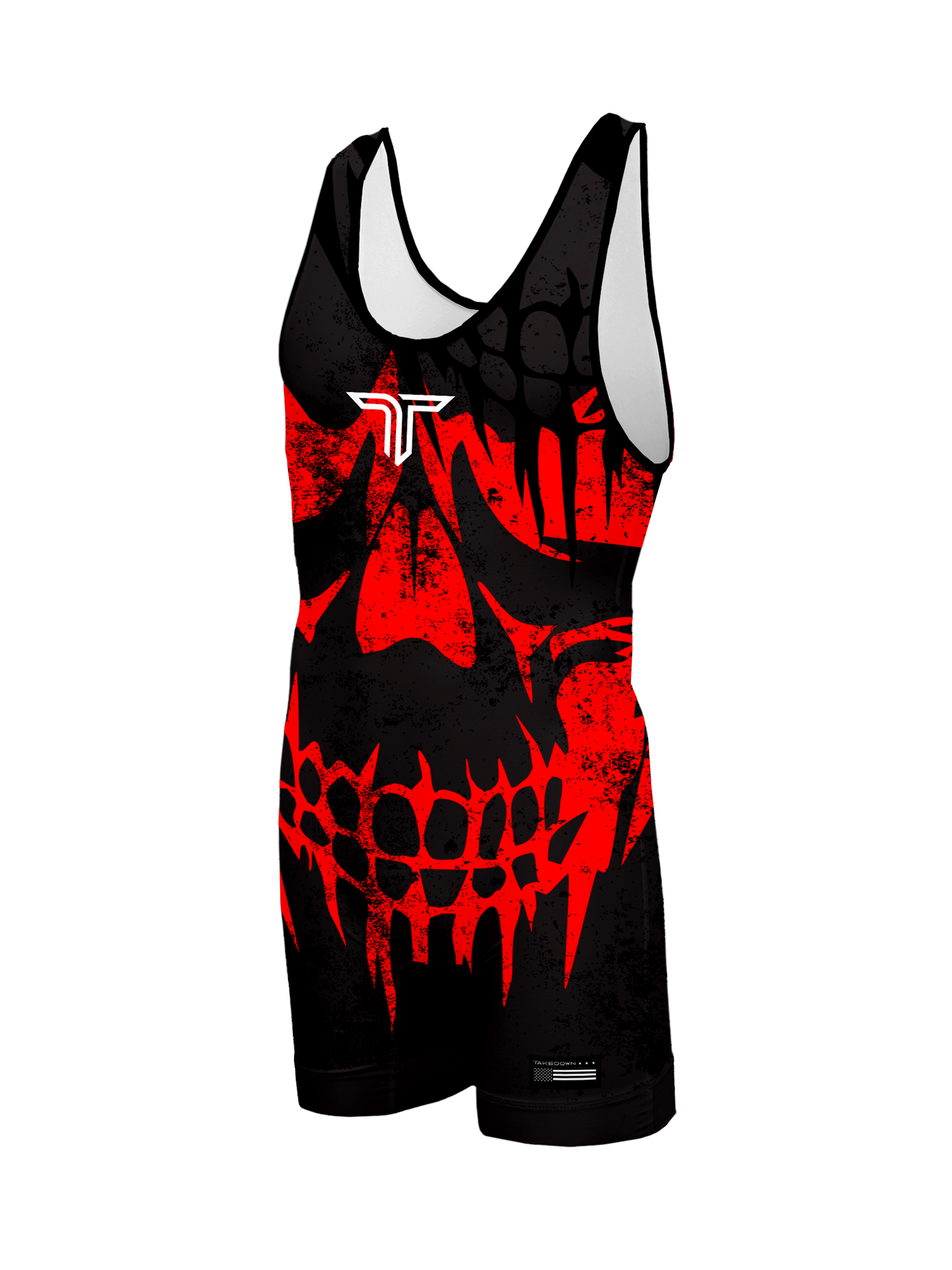 Red Thrasher Wrestling Singlet