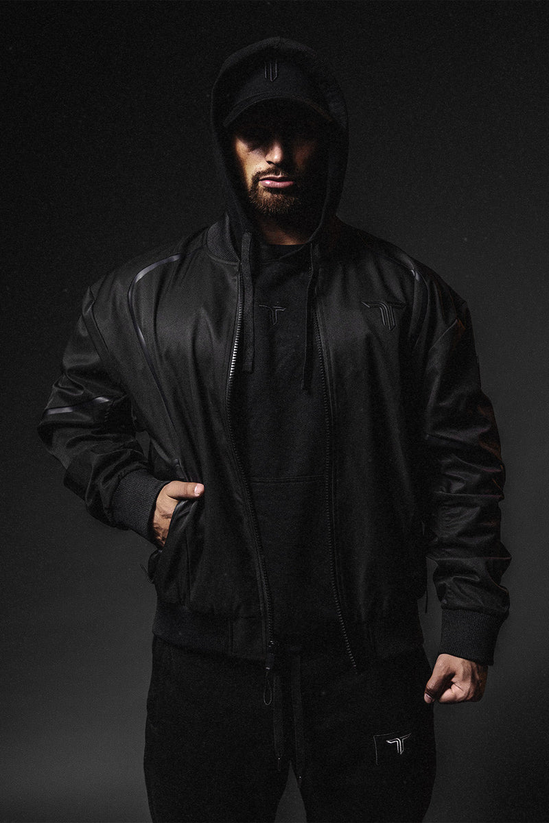 The Oversized Bomber Jacket - Black
