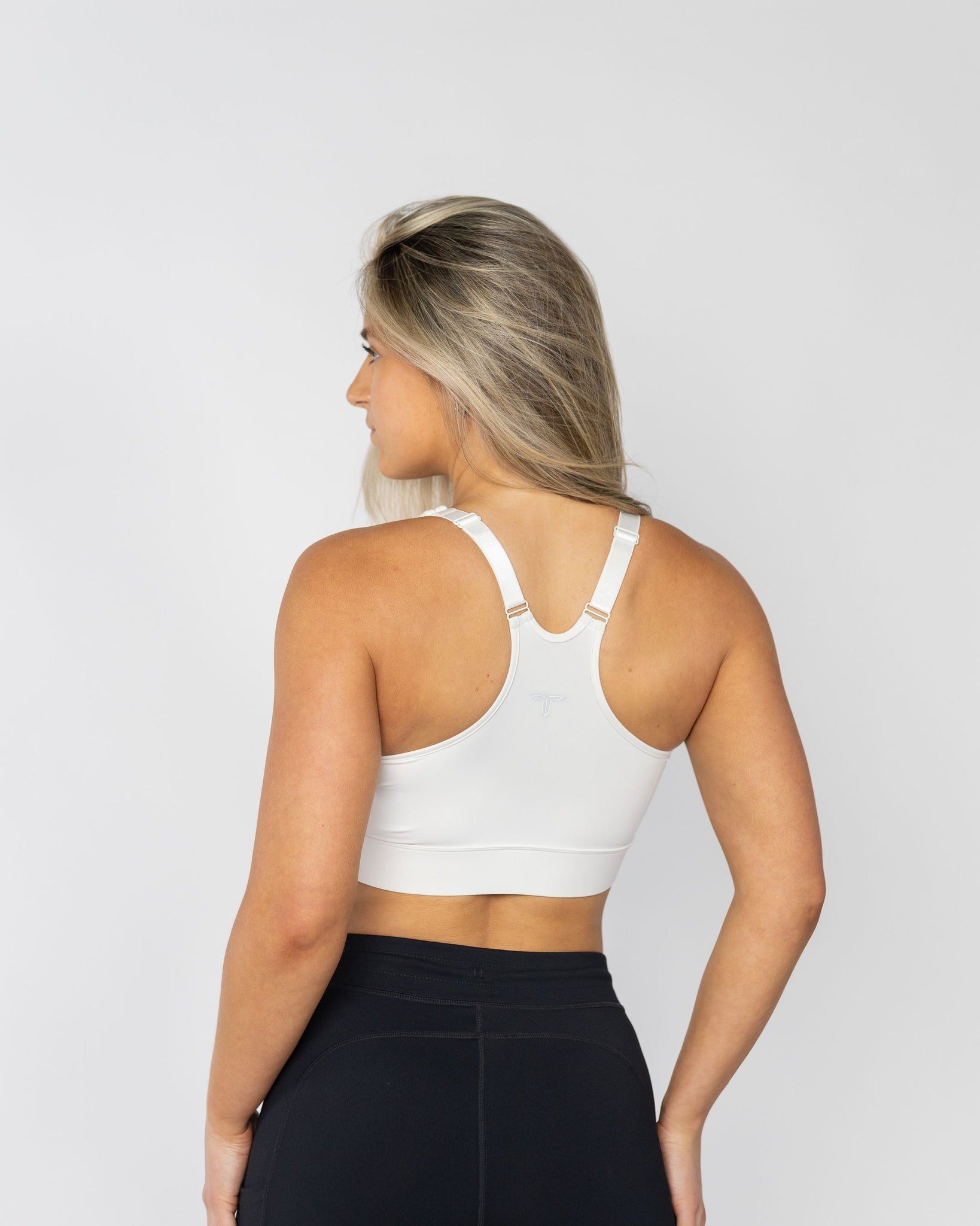 Energy Zip Sports Bra White