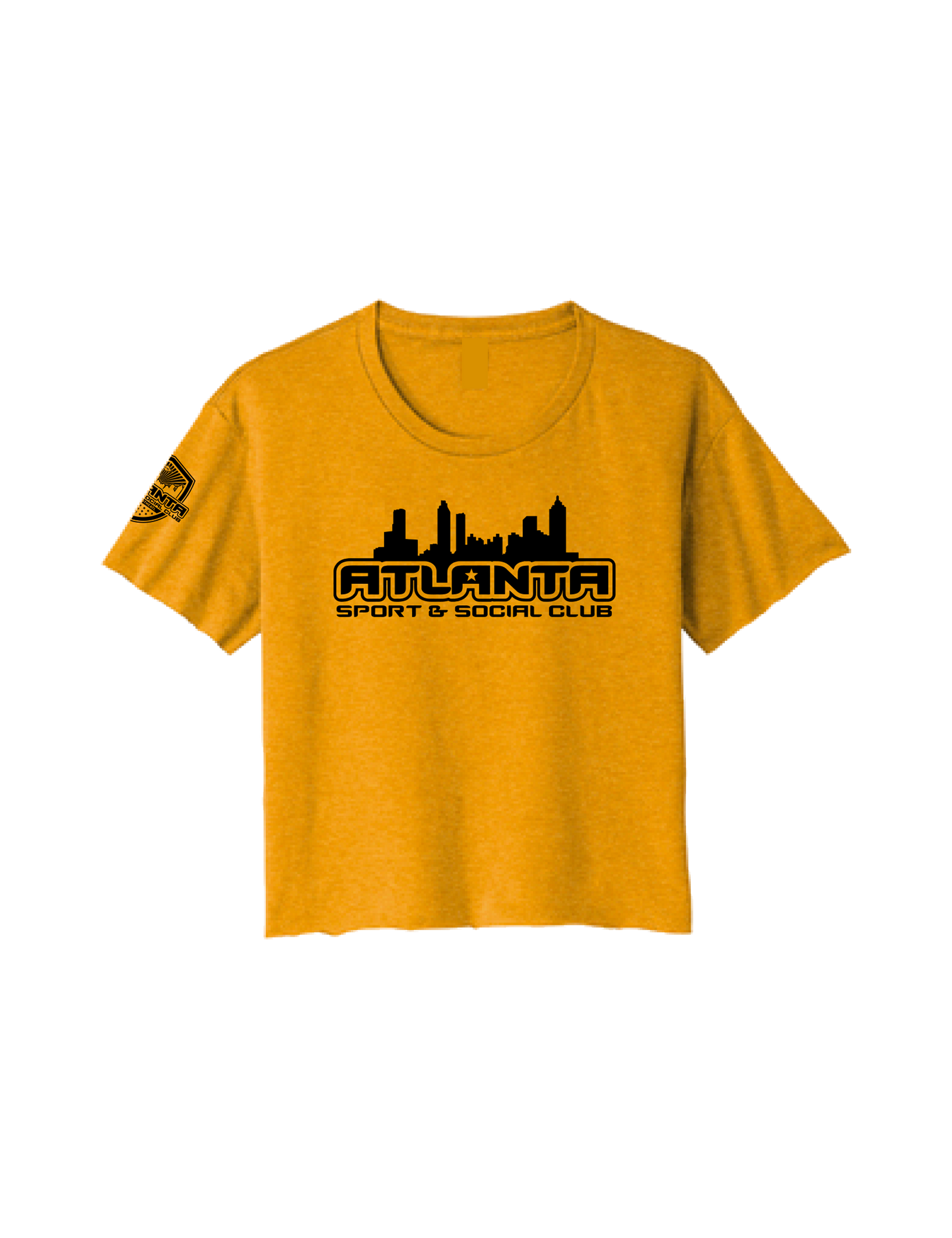Atlanta Sport & Social Club Cropped T Shirt - Gold