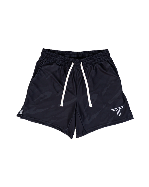 Black Ghost Camo Gym Shorts (5”&7” Inseam)