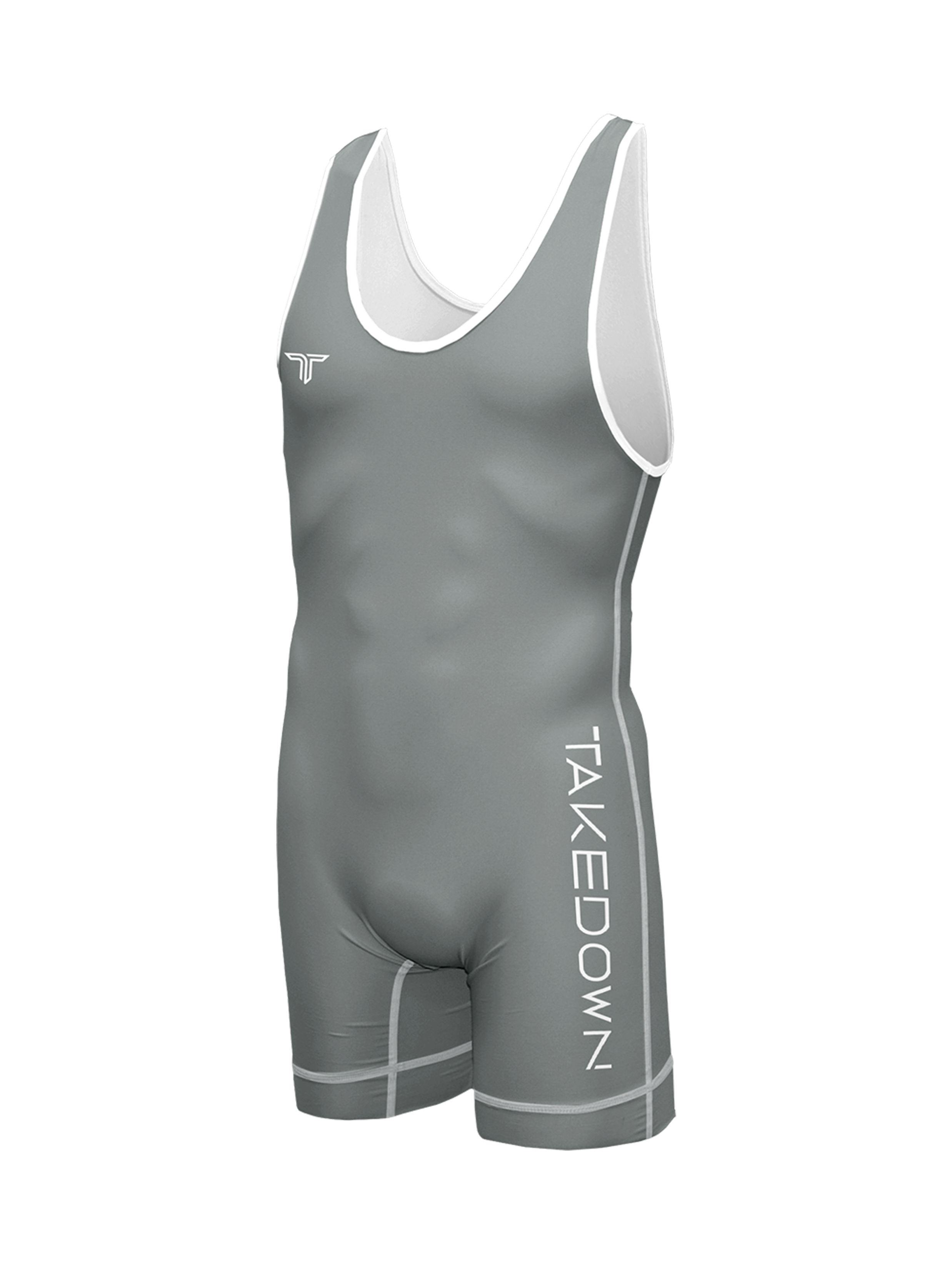 Grey Core Wrestling Singlet