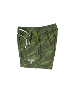 Green Ghost Camo Gym Shorts (5"&7" Inseam)