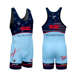 Gwiz Light Blue Competition Singlet