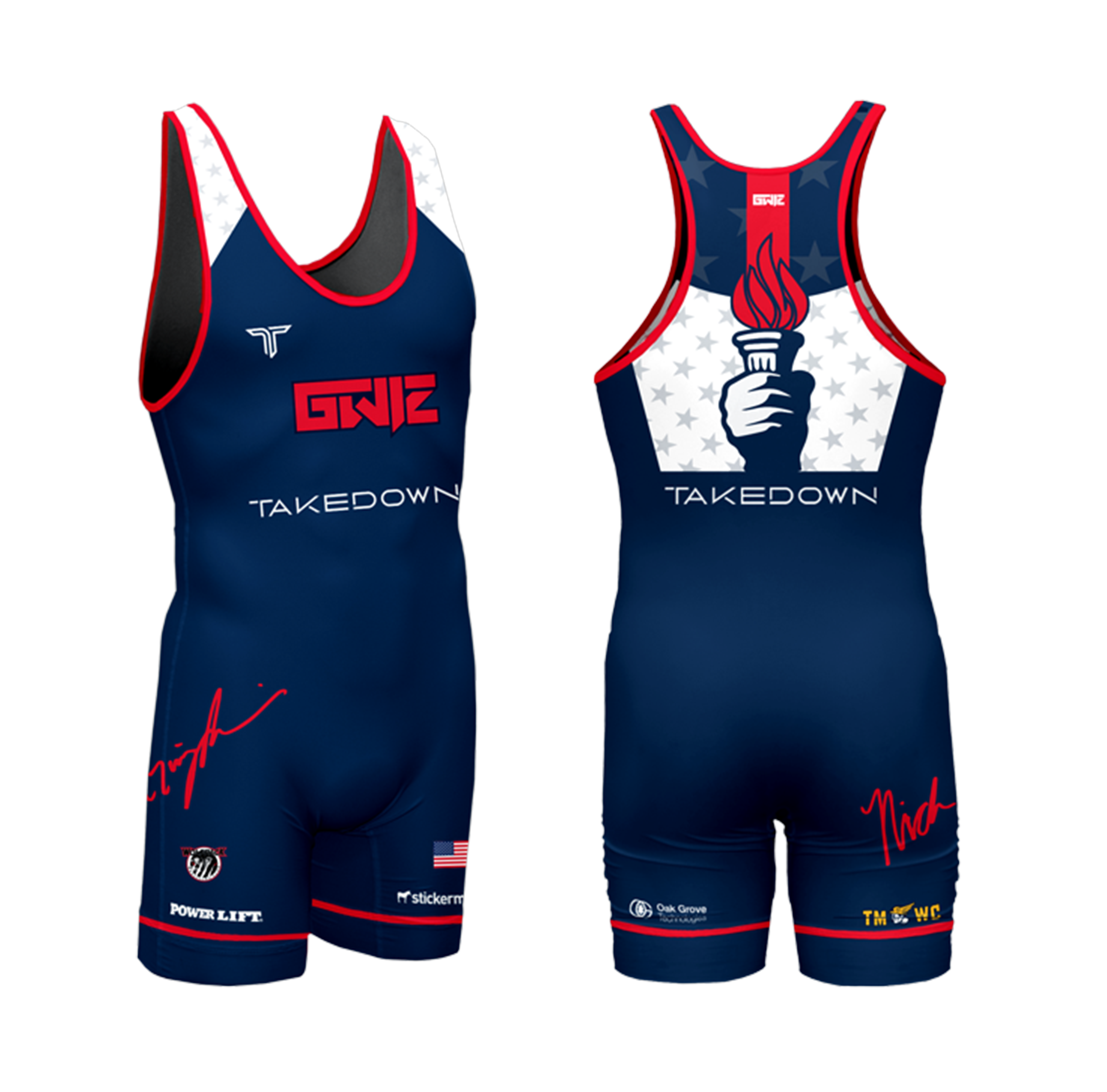 Gwiz Navy Competition Singlet