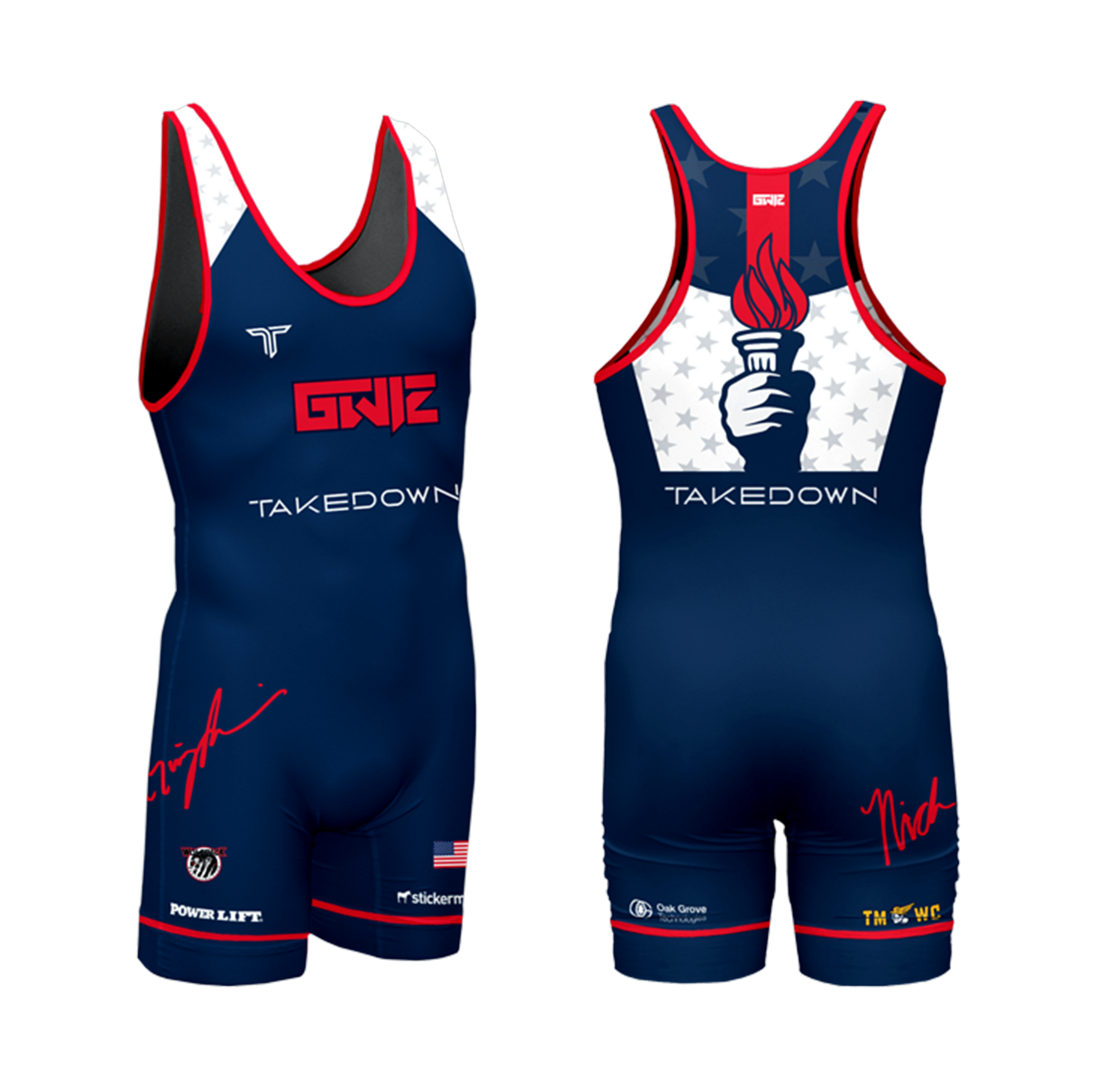 Gwiz Navy Competition Singlet