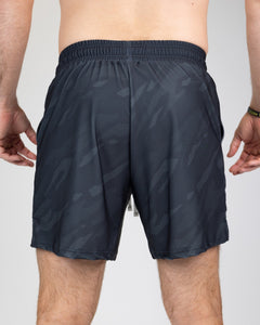 Black Ghost Camo Gym Shorts (5"&7" Inseam)