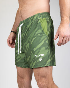 Green Ghost Camo Gym Shorts (5"&7" Inseam)