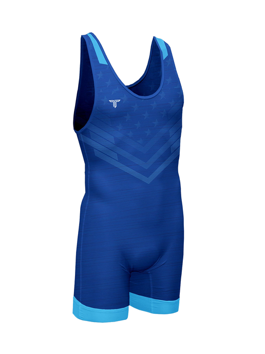 International Wrestling Singlet - Blue