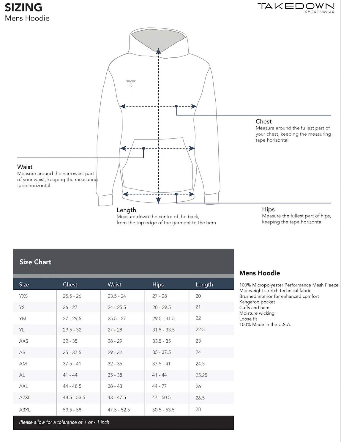 TD-HD-001 360° Custom Hoodie