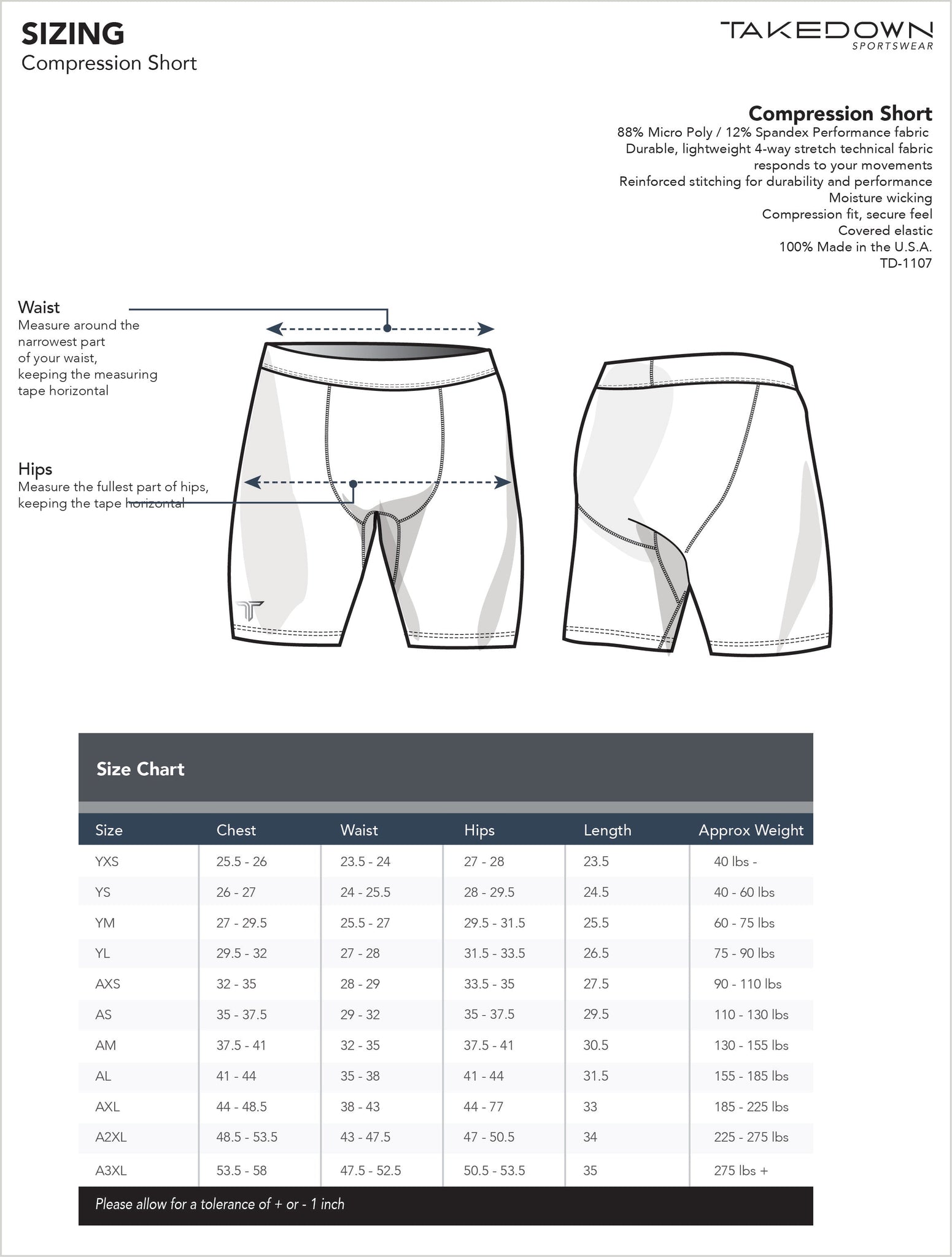TD-CS-010 360° Custom Compression Shorts