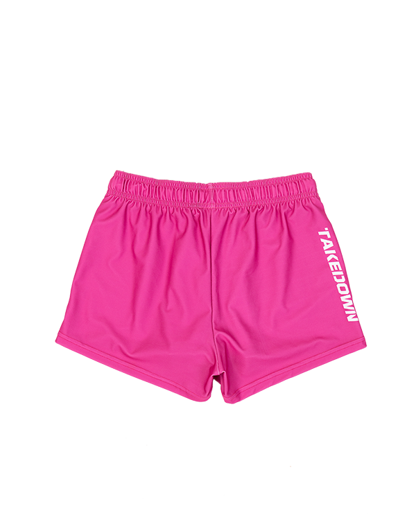 Highlighter Pink Core Women's Gym Shorts (3" Inseam)