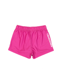 Highlighter Pink Core Women's Gym Shorts (3" Inseam)