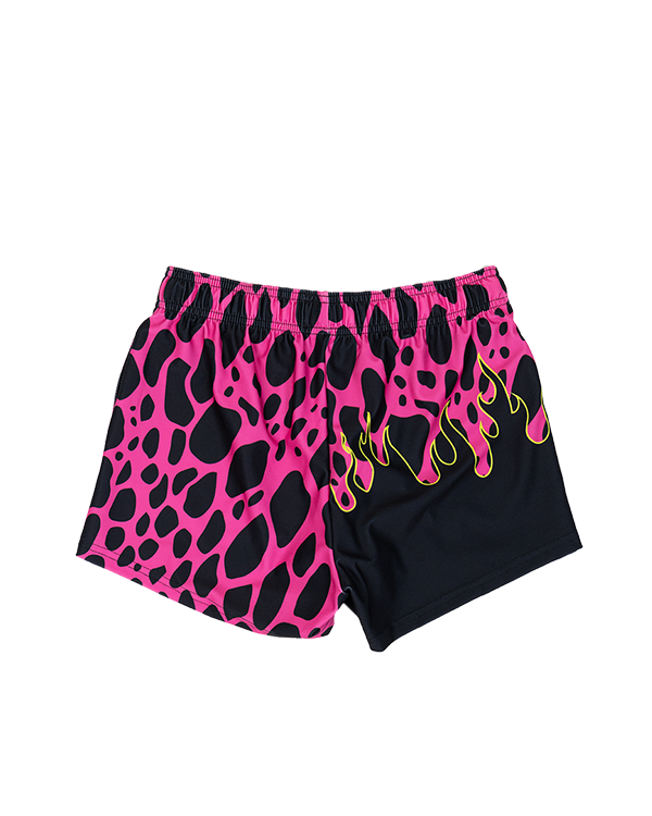 Hot Pink Wildfire Women's Gym Shorts (3" Inseam)